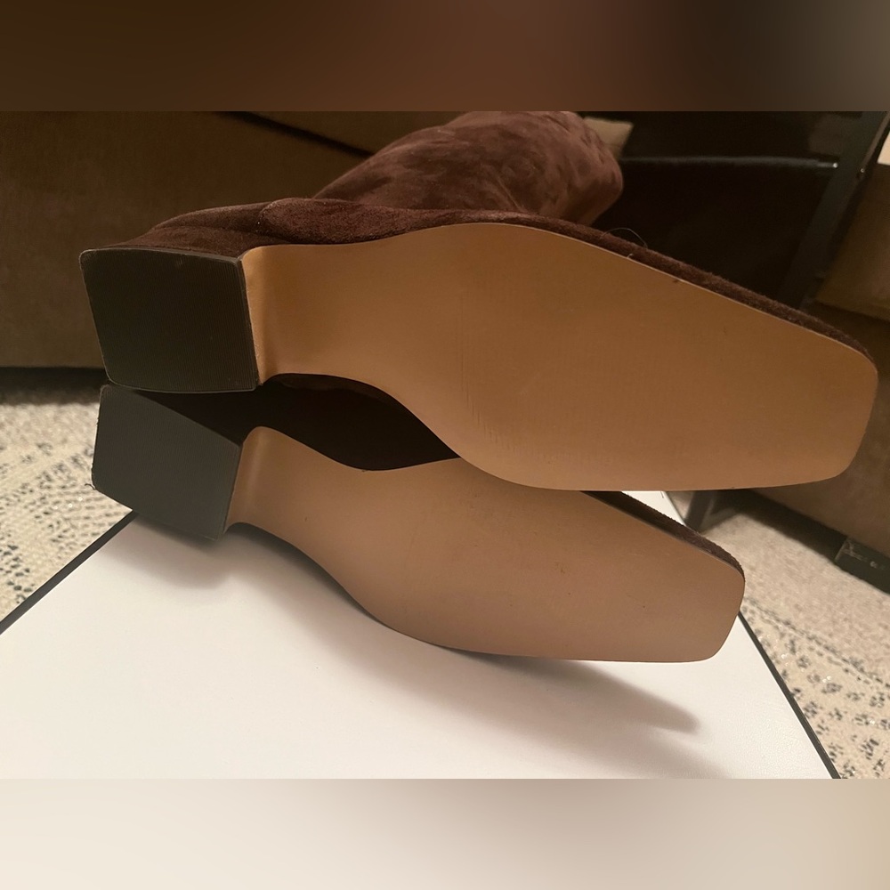 NWOB Steve Madden Dantelle Brown Suede Leather Tall Women's Boots - 6 - Picture 4 of 6